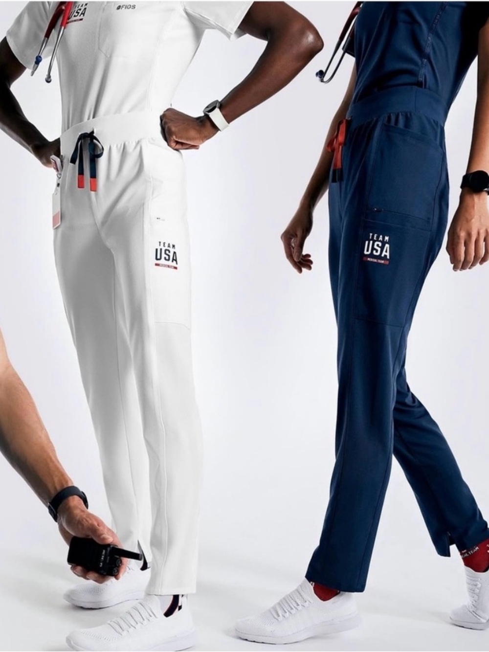 FIGS TEAM USA HIGH WAISTED SCRUB PANT